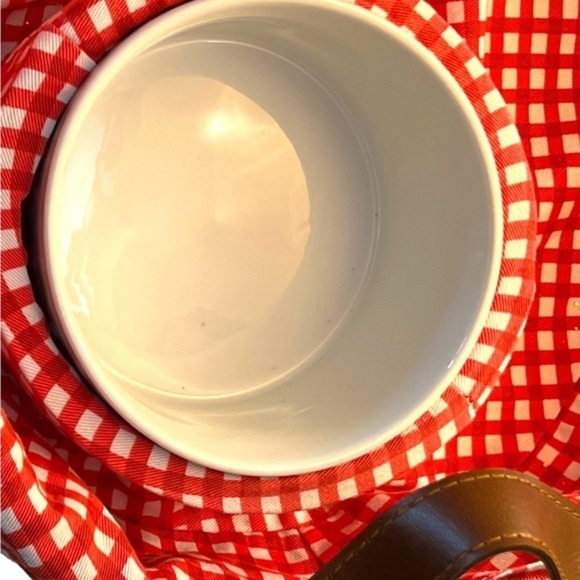 Two Red White Gingham Baskets Heritage Mint Round & Unbranded Oval Chip & Dip - Picture 4 of 15